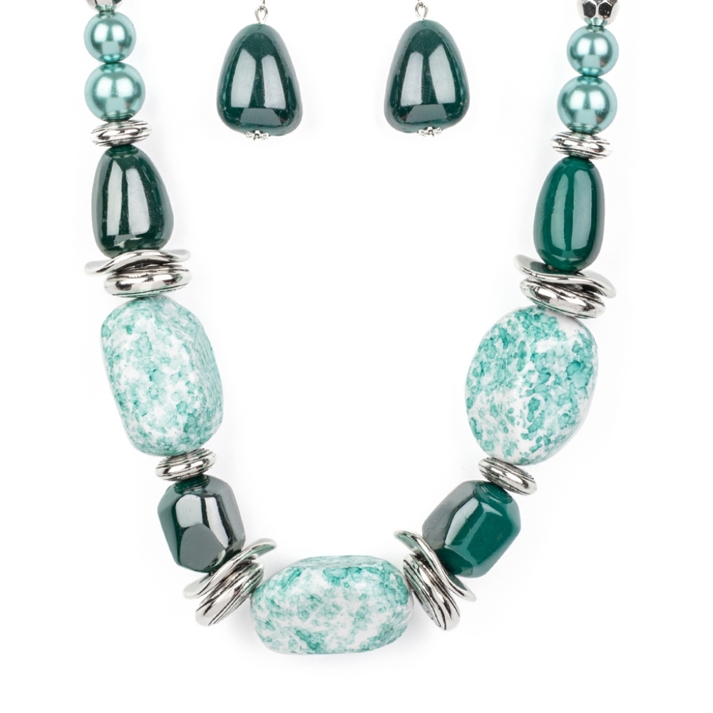 aqua stones necklace